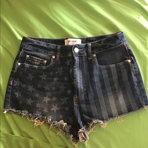 PINK denim cheeky shorts